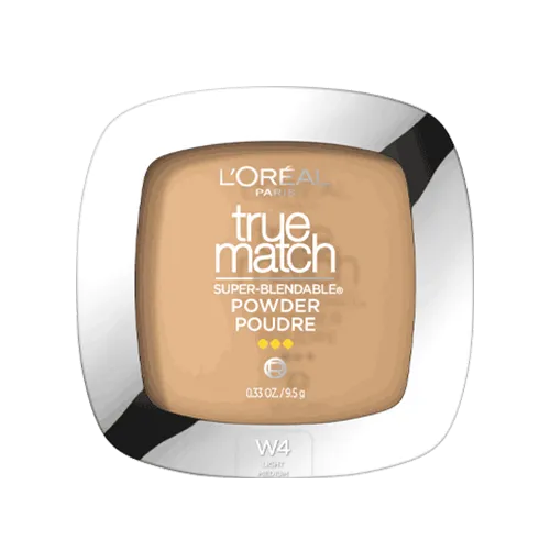 L'Oréal Paris True Match Super-Blendable Powder compact in shade W4 Light Medium.